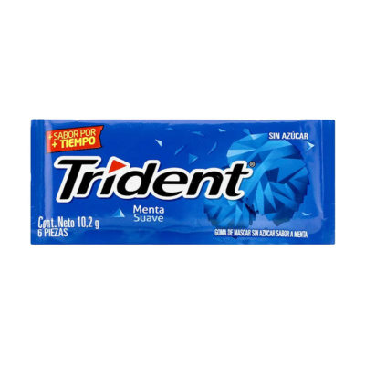 CHICLES TRIDENT MENTA X5 UNIDADES 8,5GR