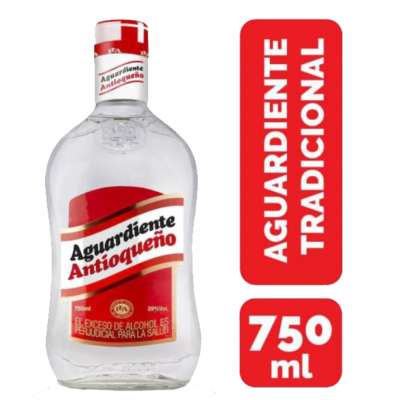 AGUARDIENTE ANTIOQUEÑO ROJO BOTELLA  750  ML