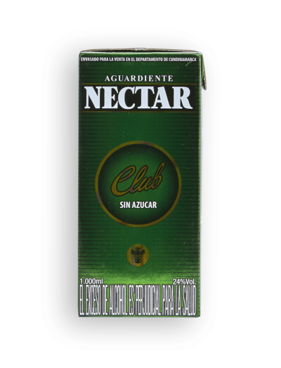AGUARDIENTE NECTAR VERDE LITRO  TETRAPACK