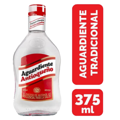 AGUARDIENTE ANTIOQUEÑO ROJO MEDIA 375  ML