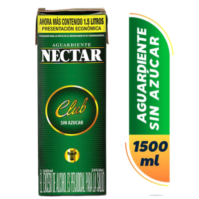 AGUARDIENTE NECTAR VERDE 1,5 LITROS TETRAPACK