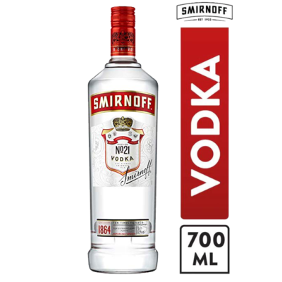 Vodka Smirnoff rojo botella 700 ml